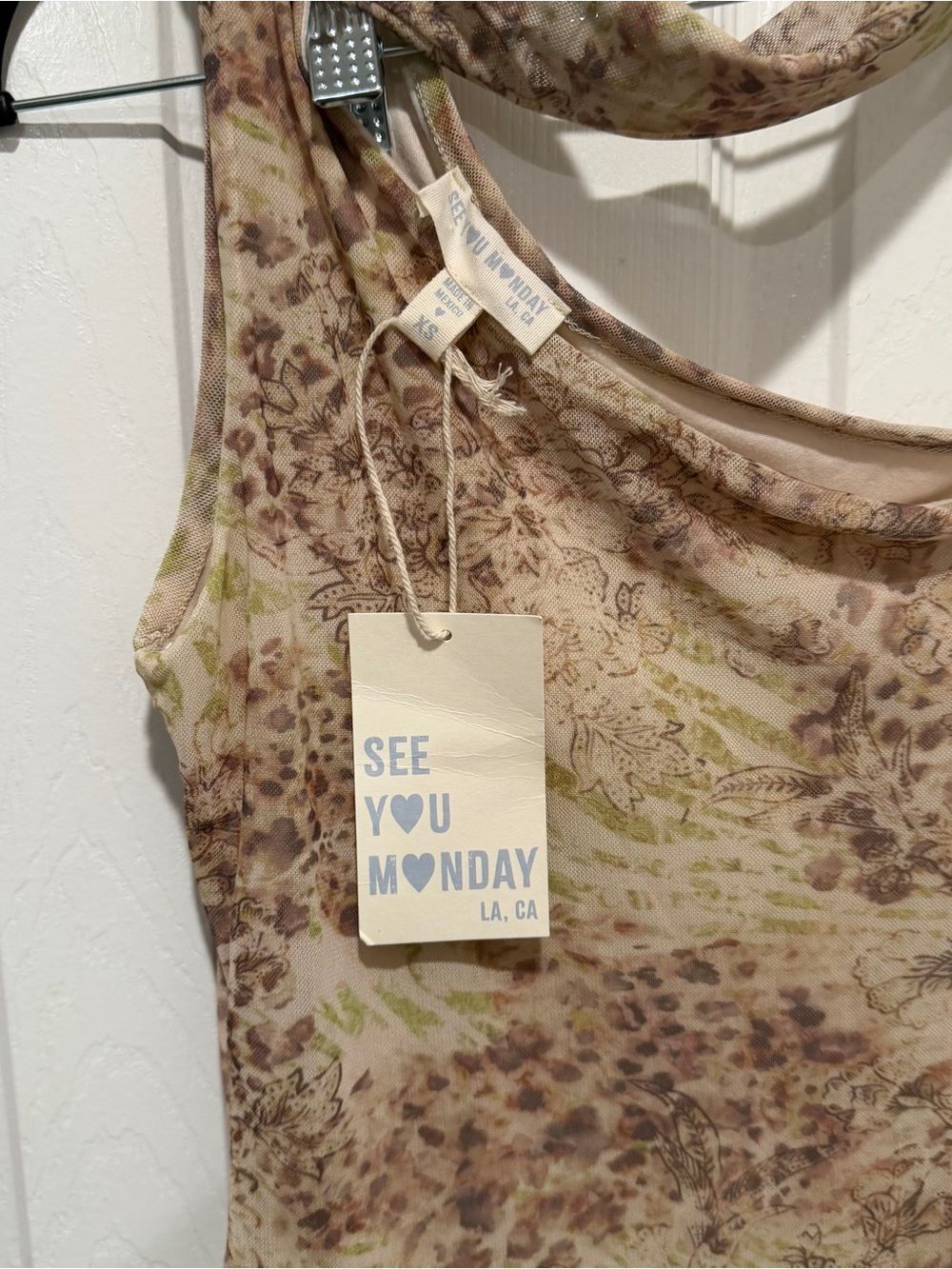 NWT See You Monday Mesh Floral Dress XS Whimsigoth Y2K